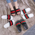 2021 New Arrivals Ladies Striped Design PVC Flat Slippers for Women